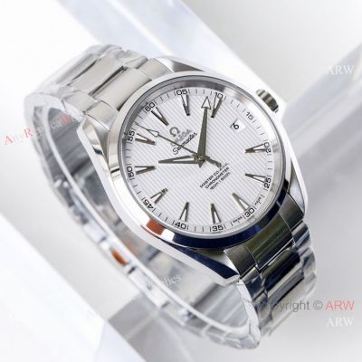 (VSF)Omega Seamaster Aqua Terra 150M Replica Watch SS White Dial